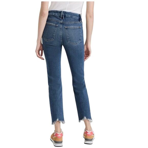 Good American Good Legs Cigarette V-Notch Chopped Hem Jeans GLSPL67T Size 8/29 - Picture 5 of 12